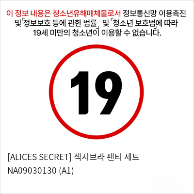 [ALICES SECRET] 섹시브라 팬티 세트 NA09030130 (A1)