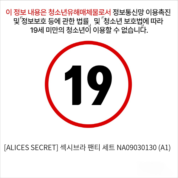 [ALICES SECRET] 섹시브라 팬티 세트 NA09030130 (A1)