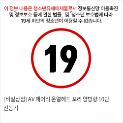 [비밀상점] AV 페어리 온열헤드 꼬리 양방향 10단 진동기